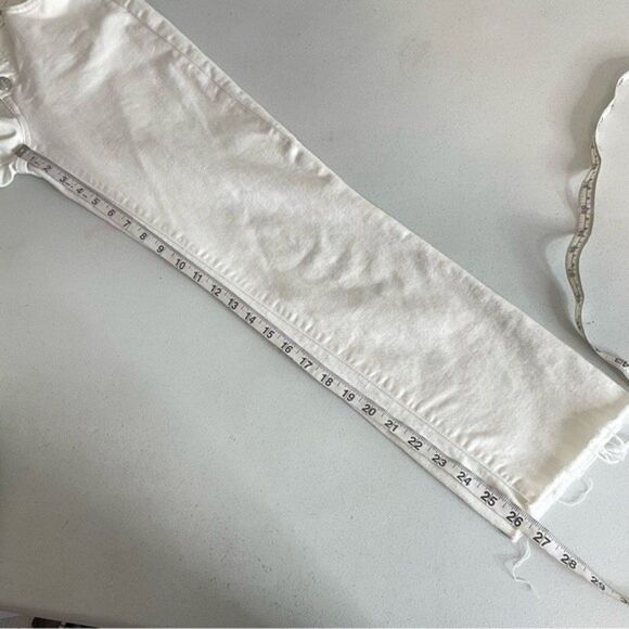 J. Crew Women's White High Rise Vintage Straight Leg Button Fly Jeans Size 27 - Picture 12 of 12